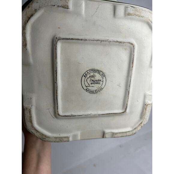 Vintage AAA Imports Decoware Fine Pottery Apopka Florida Ceramic Floral Planter - Picture 2 of 8